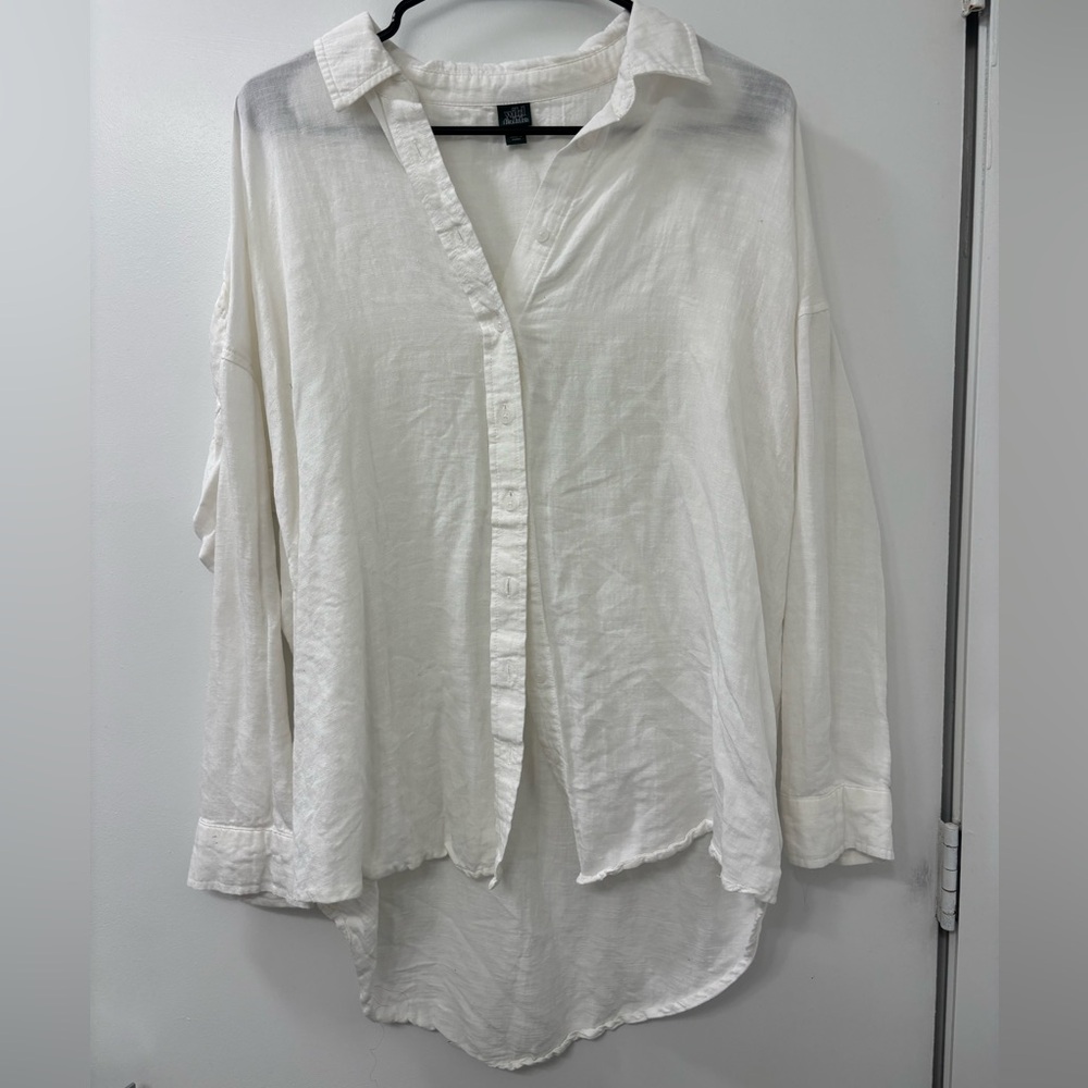 Wild Fable Cream Button-Up Blouse